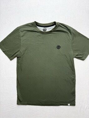 Element Men's Crew Neck Tee in Olive Green with Subtle Logo